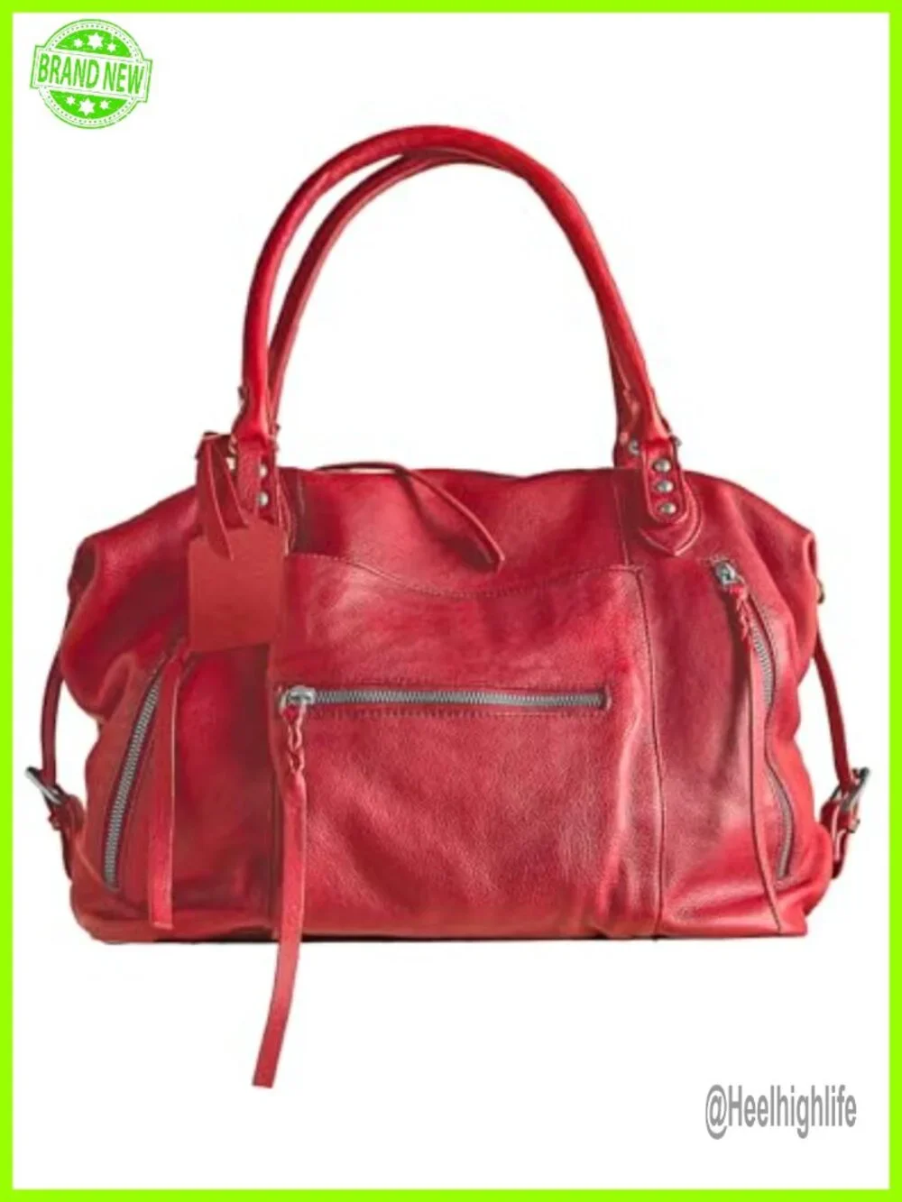 Large Hobo Vegan Leather Handbag Tote with Crossbody Strap 21L